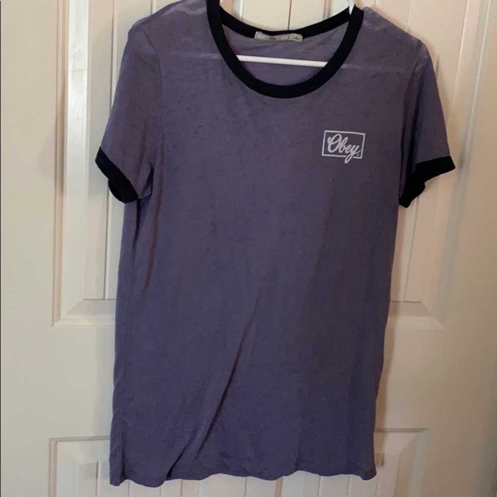 OBEY purple t-shirt